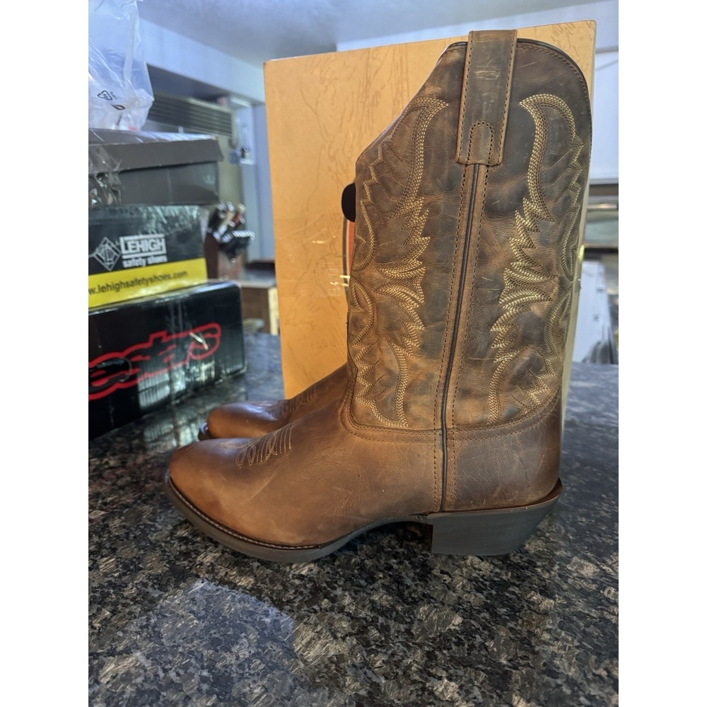 Laredo 68452 Men'sTan Distressed Birchwood  Western Cowboy Boot Sz 13 EW NWB